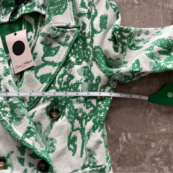 Chico's Green and White Botanical Print Blazer - Picture 8 of 10